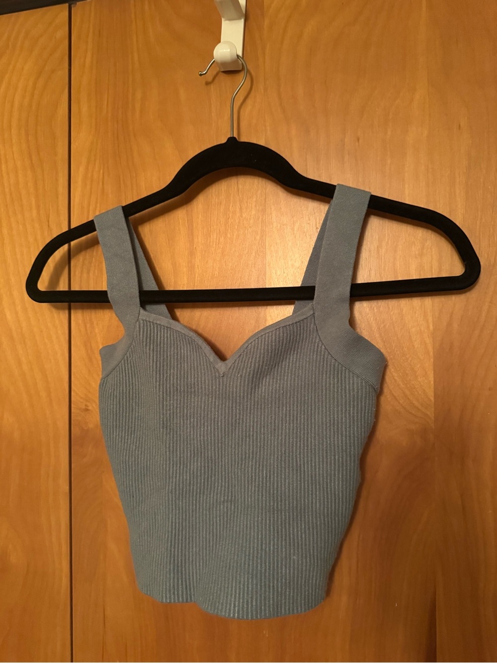 Ribbed Sweetheart Neck sweater top